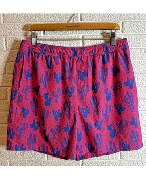 CHUBBIES PINK BLUE CACTUS SWIM SHORTS XL